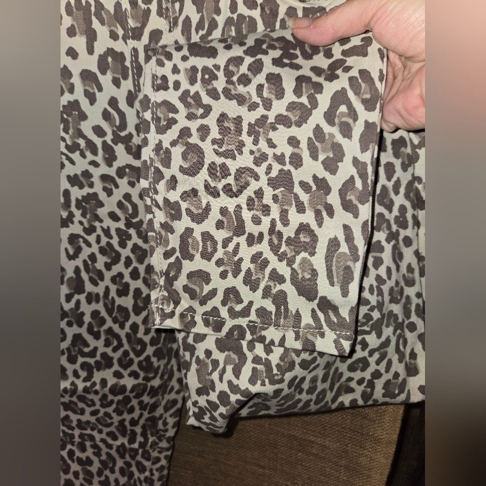 Women's Nine West Gramercy Skinny Ankle Animal Print Skinny Pants Size 8 - Picture 2 of 12